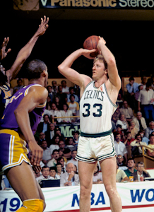 Boston Celtics Hall of Fame Inductee Dennis Johnson with Robert Parish photo