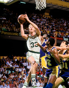 Boston Celtics Larry Bird vs the Lakers