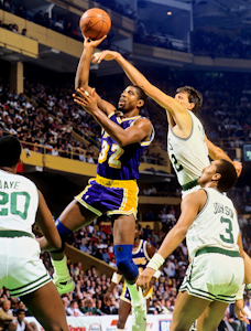 Magic Johnson vs the Boston Celtics