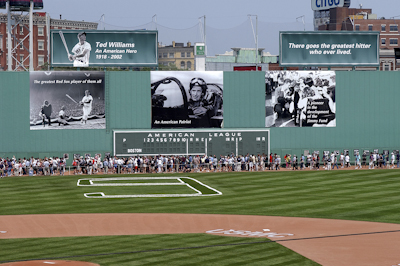 Boston Red Sox Tribute to ted Williams at fenway park photo