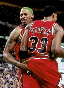 Dennis Rodman and Scottie Pippen