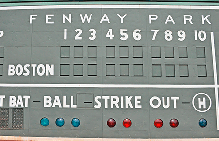 Scoreboard Fenway Park